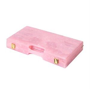 NWOB Maison Games The Boca Raton Hotel Pink Pearl Lucite Backgammon set $280